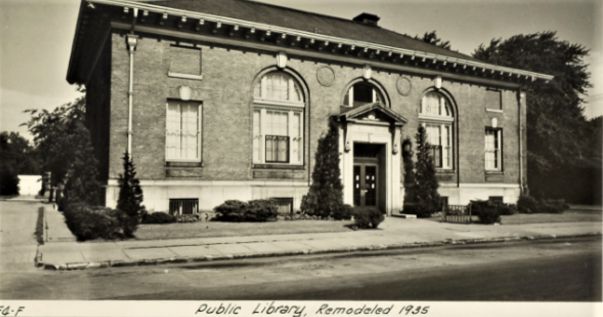 Original Post Office building in black and white