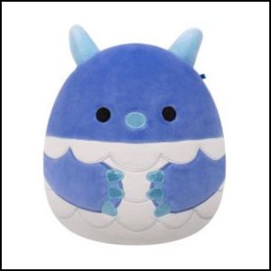 blue and white squishmallow pillow toy