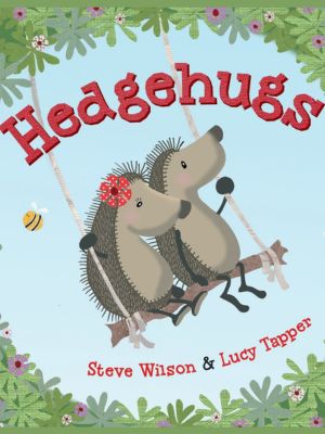 two hedgehogs on a tree swing 
