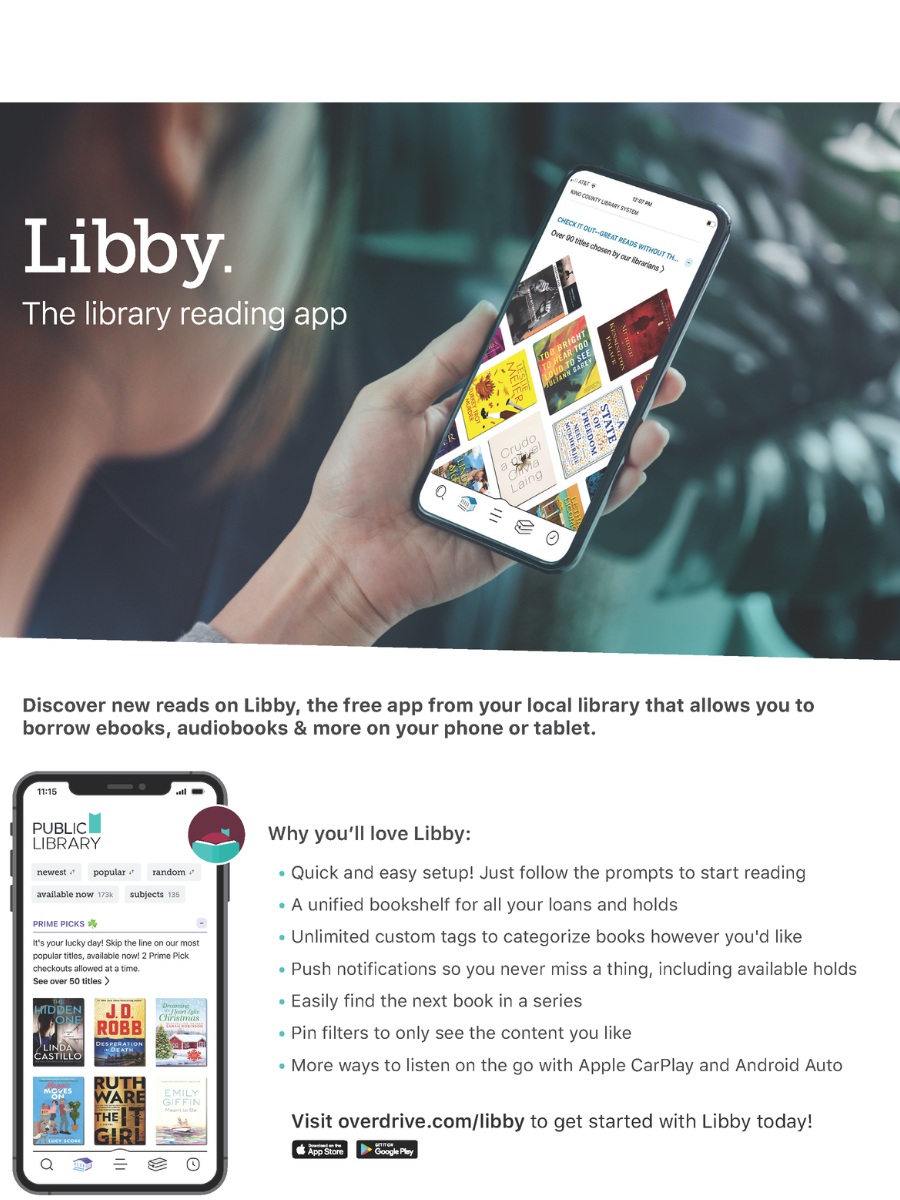 person looking at Libby App on their cellphone