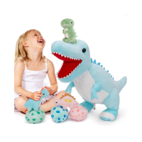 Dino Plushie with three smaller dinos