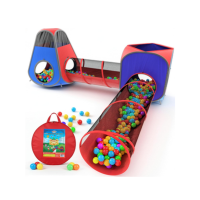 mesh play tunnel with colorful balls