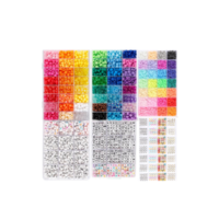 plastic kit full of colorful beads