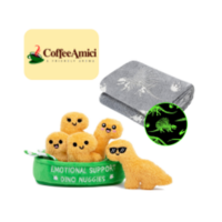 little baby dino plushies, gift card and blanket 