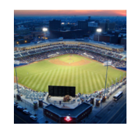 view of ballpark from top 