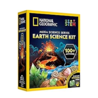 National Geographic science kit with volcano exploding