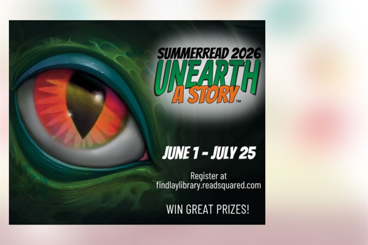 orange dinosaur eye with white text 
