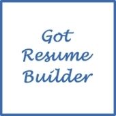 blue cursive writing resume builder