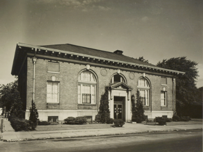 old photo of library building