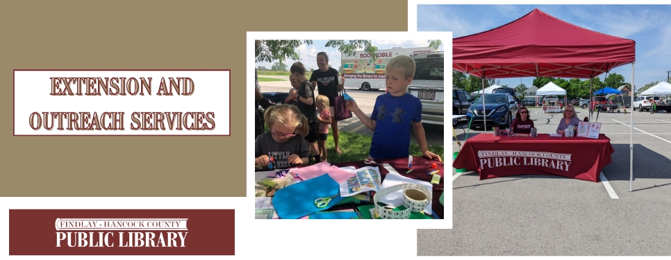 kids at an outreach event and staff under a tent