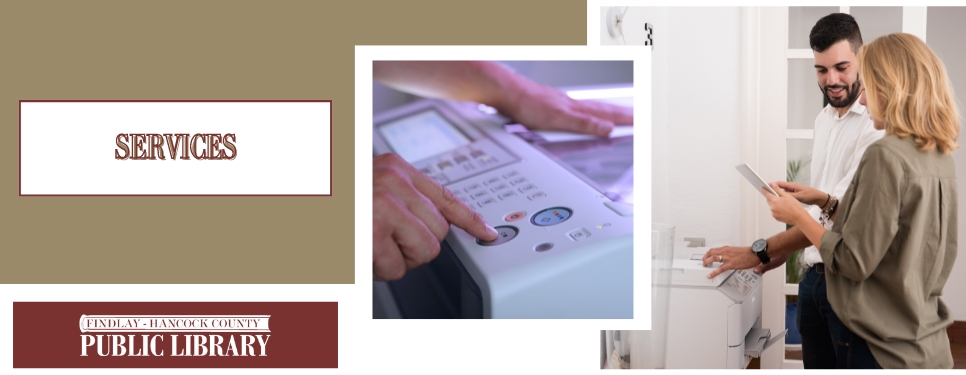 woman at copier helping patron