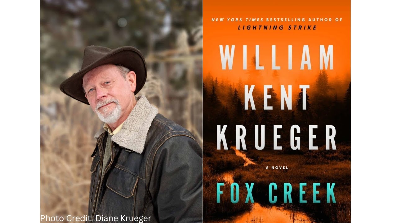 author and book cover in bright orange